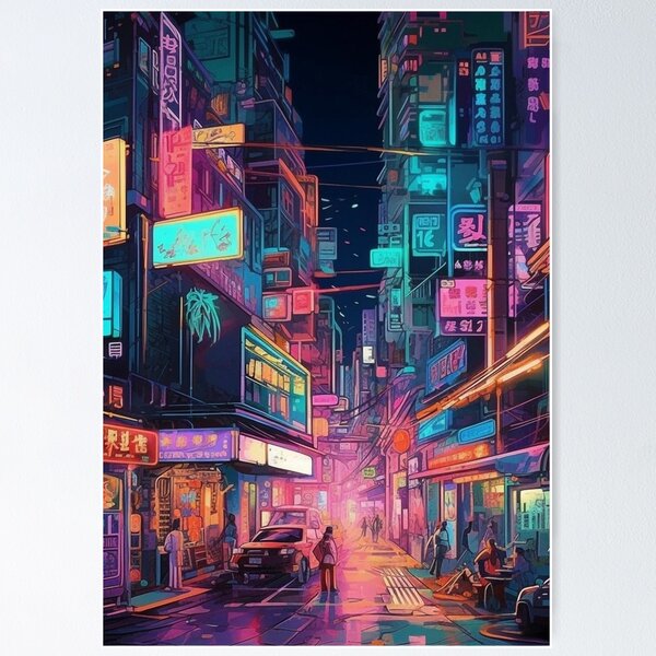 Item preview, Cyberpunk Tokyo designed and sold by OdysseyArtworks.