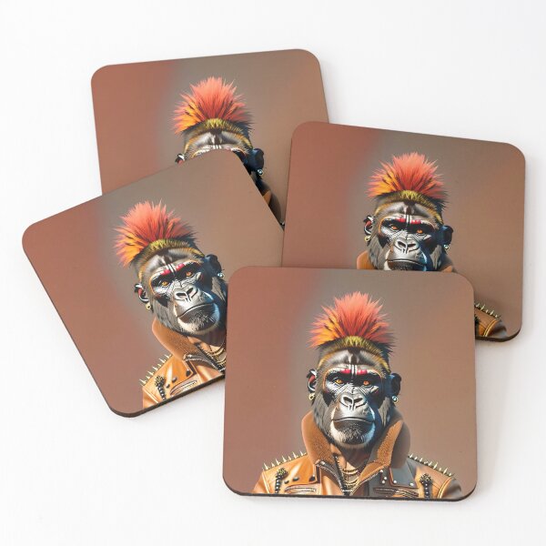 Item preview, Trendy Animal Couture: Unleash Your Style with Monkey Punk's Fashion Statement designed and sold by artmanikin.