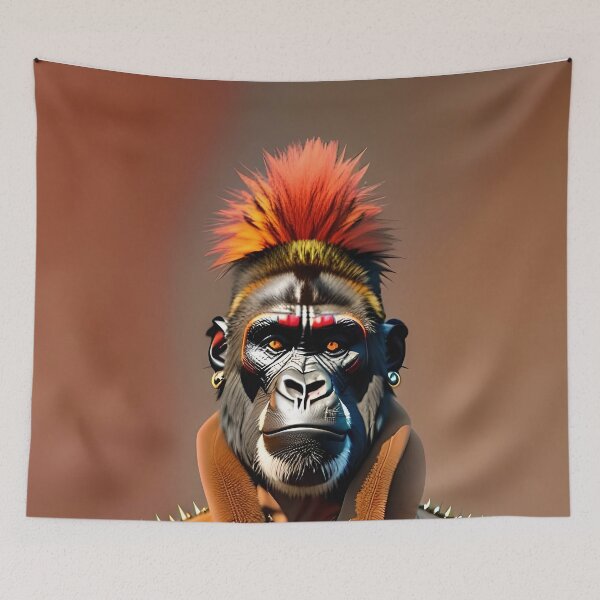 Item preview, Trendy Animal Couture: Unleash Your Style with Monkey Punk's Fashion Statement designed and sold by artmanikin.