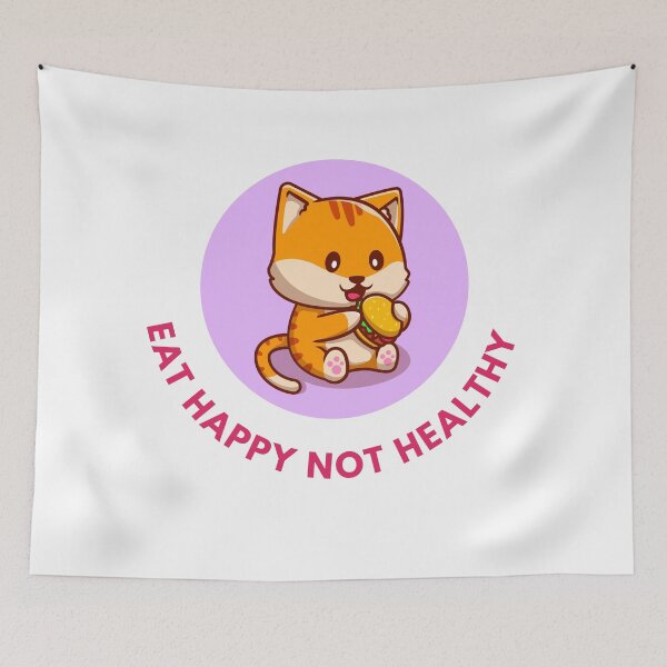 Item preview, Eat happy not healthy designed and sold by PurpleWay.