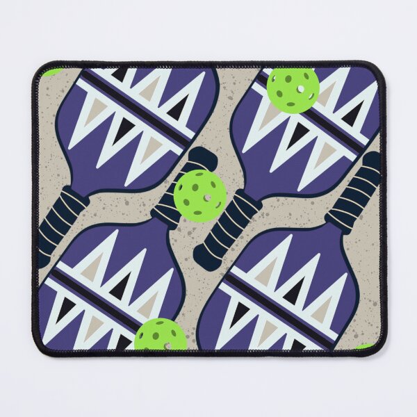 Item preview, Pickleball paddles - dark purple triangles on tan designed and sold by ArtbyCouture.