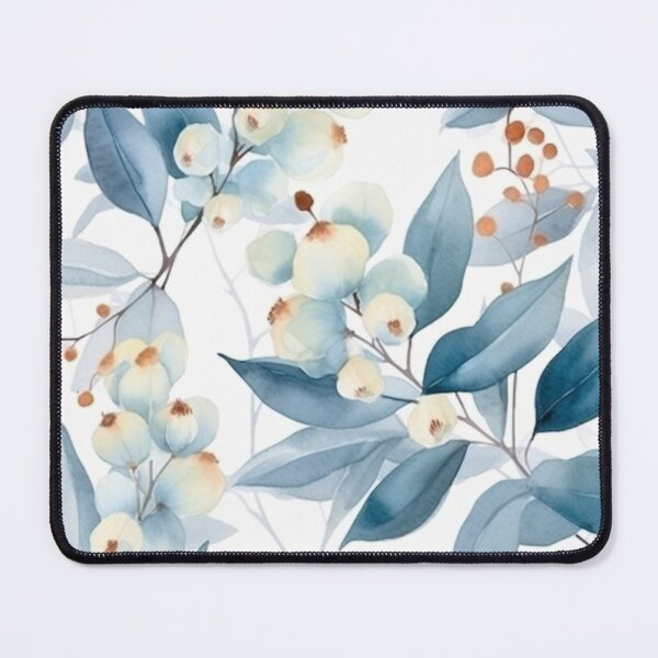 Item preview, Bambu leaves watercolor pattern blue-ish designed and sold by DaisyMarroquin.