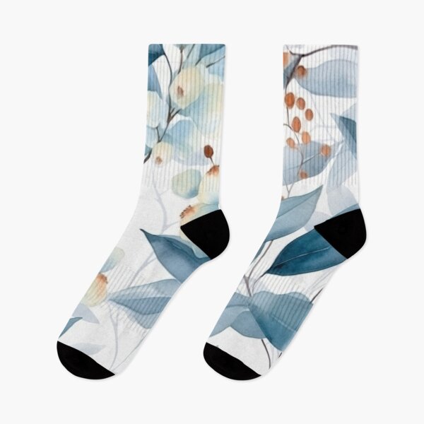 Item preview, Bambu leaves watercolor pattern blue-ish designed and sold by DaisyMarroquin.