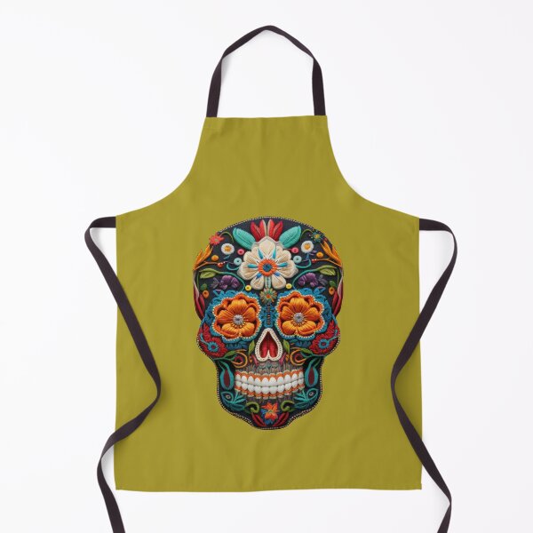 Item preview, Deluxe design made of embroidery skull textile Day of the Dead, Dia de los Muertos designed and sold by Tio-Tecun.