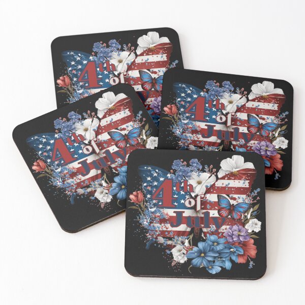 Item preview, 4th Of July Floral Cute Butterfly Usa Flag American designed and sold by Oceanicmaster.
