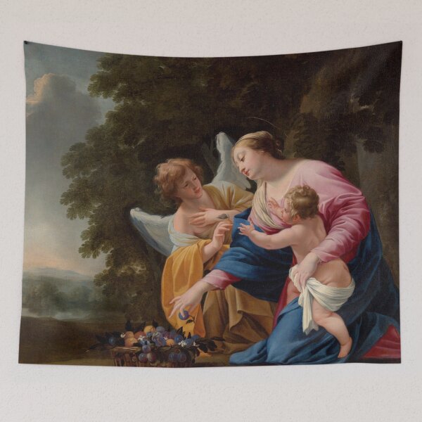 Item preview, Virgin and Child, with an Angel | Simon Vouet | 1642 Baroque Biblical Art designed and sold by CJET.