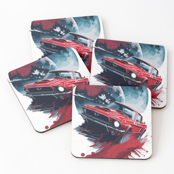 Item preview, Lunar Drifters - 1968 Ford Mustang Red Shelby Edition designed and sold by urbsrepublic.