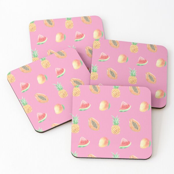 Item preview, Summer Tropical Fruit Pattern on Pink designed and sold by Melissa Mielke.