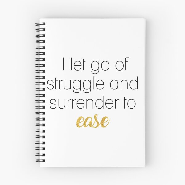 Item preview, "Surrender to Ease" Positive Affirmation with Gold Leaf designed and sold by MindfulMatters.