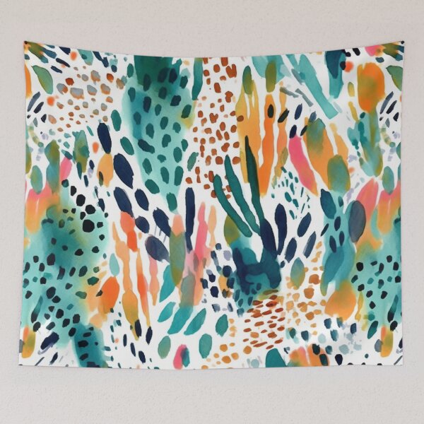 Item preview, Boho colorful turquoise animal print designed and sold by DaisyMarroquin.