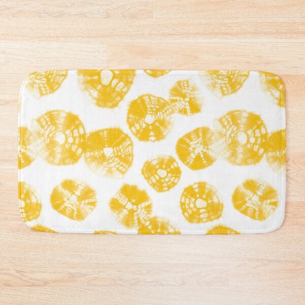 Item preview, Shibori Kumo yellow dots over white designed and sold by marufemia.