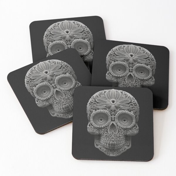 Item preview, Deluxe design made of embroidery skull textile Day of the Dead, Dia de los Muertos designed and sold by Tio-Tecun.