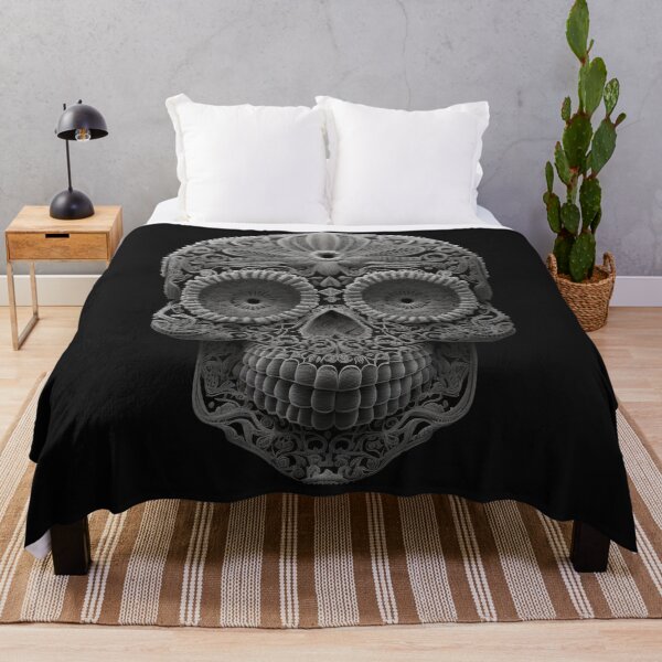 Item preview, Deluxe design made of embroidery skull textile Day of the Dead, Dia de los Muertos designed and sold by Tio-Tecun.
