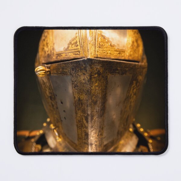 Item preview, Antique armour on black background. Concept for security, safety and fantasy. designed and sold by Paolo Modena Photography - Fine Italian Art.