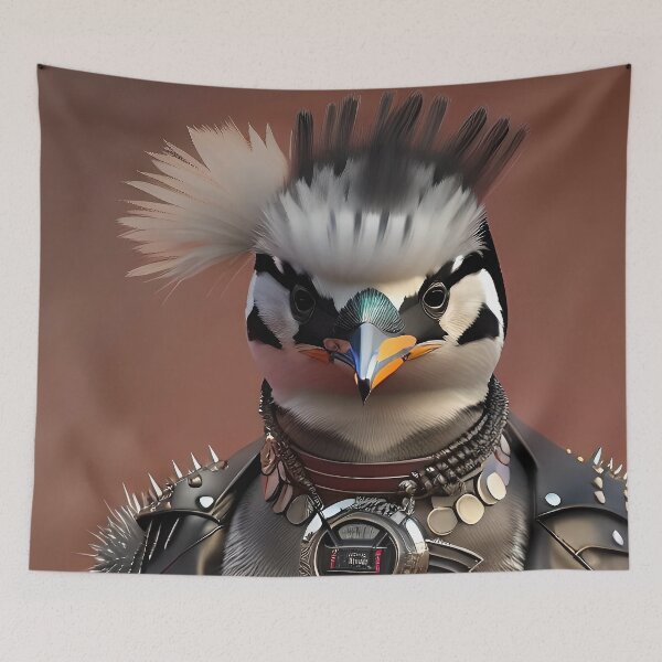 Item preview, Animal Bird Penguin Punk Unique Style T Shirt designed and sold by artmanikin.