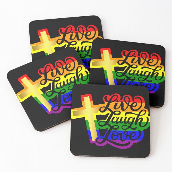Item preview, Live laugh love LGBTQ Christian designed and sold by KCAbdelnour.