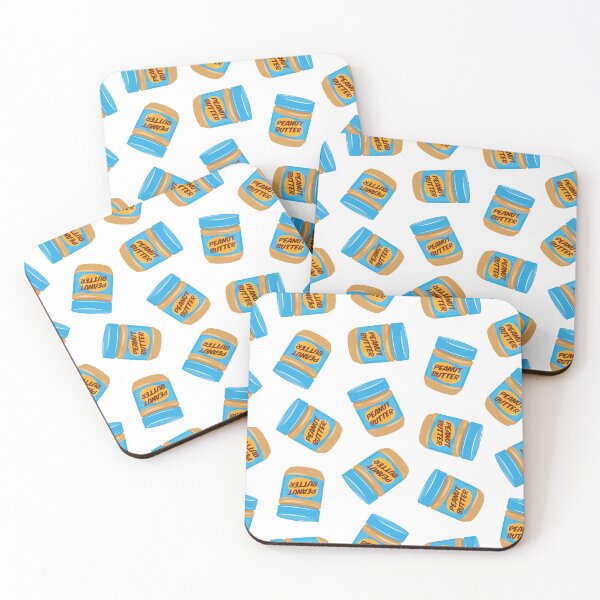 Item preview, peanut butter jars - blue on white designed and sold by littlearrow.