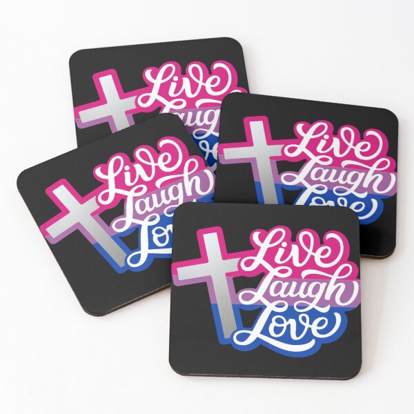 Item preview, Live laugh love LGBTQ bisexual Christian designed and sold by KCAbdelnour.