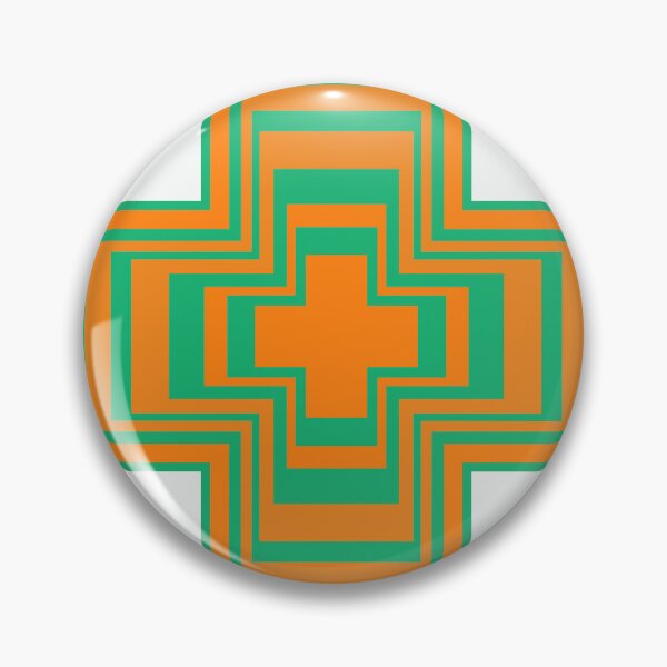 Item preview, Abstract Cross Orange and Green designed and sold by India2022.