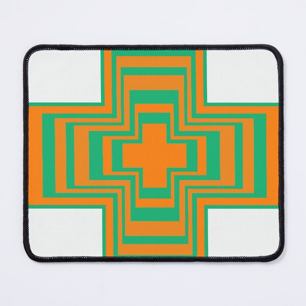 Item preview, Abstract Cross Orange and Green designed and sold by India2022.