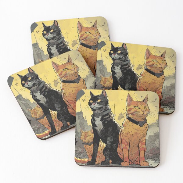 Item preview, Comic Book Art of Two Cats designed and sold by RetroAnimals.
