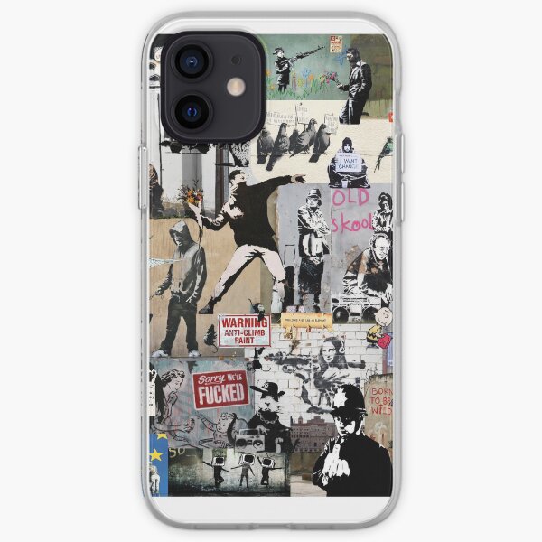 Banksy Collage Coque souple iPhone
