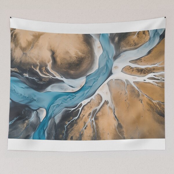 Item preview, Río en Islandia - Fotografía aérea de paisajes designed and sold by regnumsaturni.