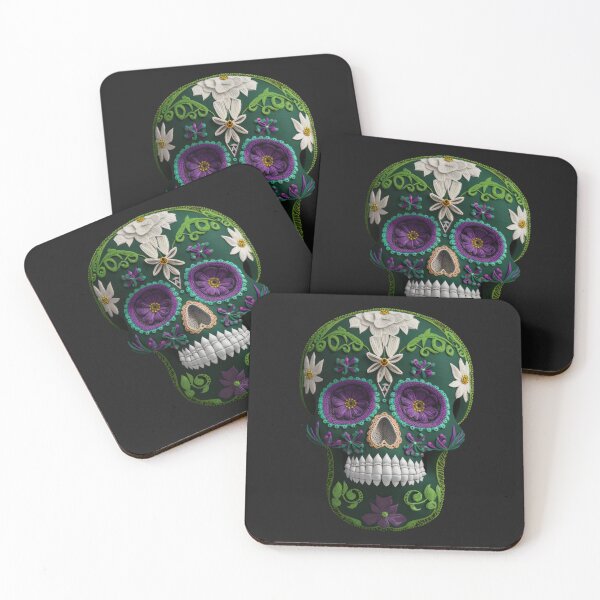 Item preview, Deluxe design made of embroidery skull textile Day of the Dead, Dia de los Muertos designed and sold by Tio-Tecun.