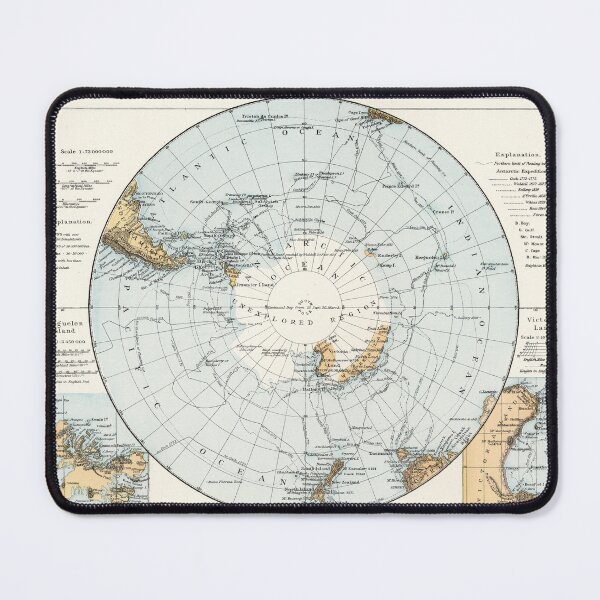 Item preview, Vintage Map of Antarctica (1900) designed and sold by BravuraMedia.