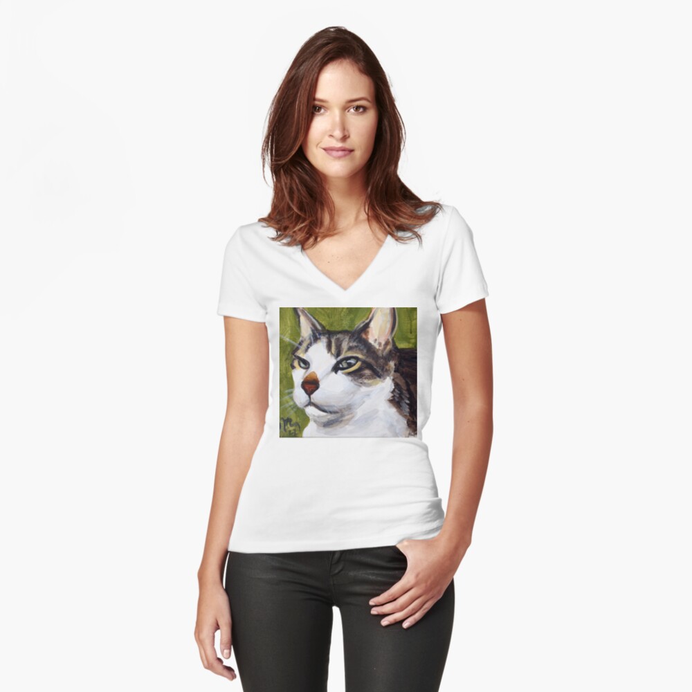 Item preview, Fitted V-Neck T-Shirt designed and sold by rontaylorcrouch.