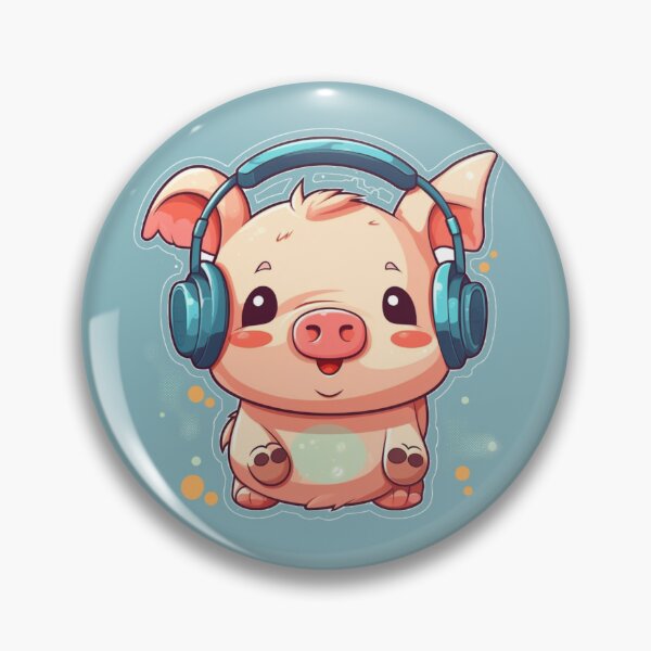 Item preview, Fun Pig DJ, pig, fun, fun pig, pig cartoon designed and sold by FabrikPrint.