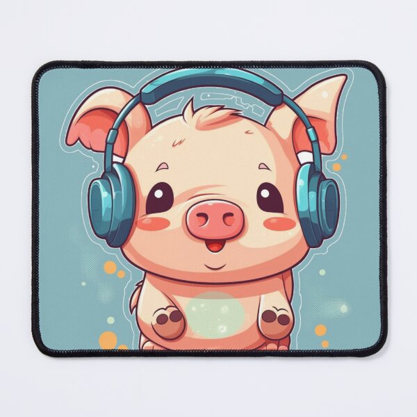 Item preview, Fun Pig DJ, pig, fun, fun pig, pig cartoon designed and sold by FabrikPrint.