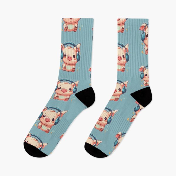 Item preview, Fun Pig DJ, pig, fun, fun pig, pig cartoon designed and sold by FabrikPrint.