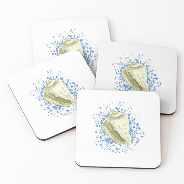 Item preview, Watercolor Sea Shell On Water Splash The Burst Of Color XIII designed and sold by Irina Sztukowski.