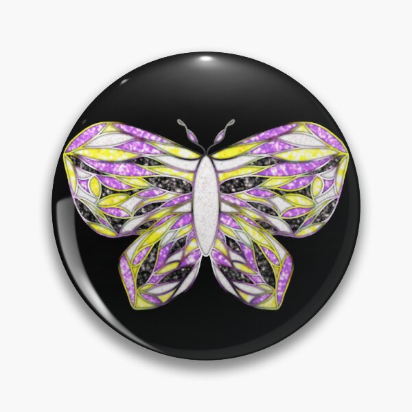 Item preview, Non-Binary Pride Moth (Version 3) designed and sold by O1RSH.