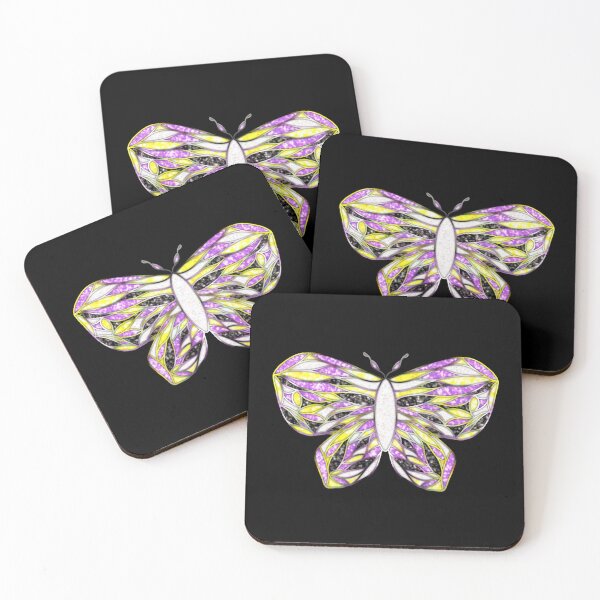 Item preview, Non-Binary Pride Moth (Version 3) designed and sold by O1RSH.