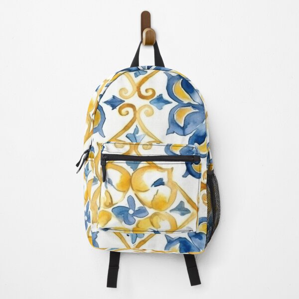 Item preview, yellowish-blue watercolor mosaic pattern designed and sold by DaisyMarroquin.