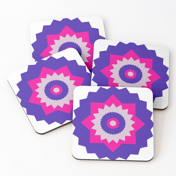 Item preview, Boho Abstract Bright Pink and Blue Flower  designed and sold by India2022.