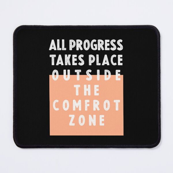 Item preview, All Progress Takes Place Outside The Comfort Zone - Motivational Quote designed and sold by TheHellSong.