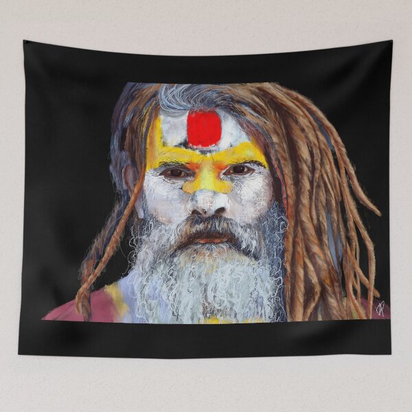 Item preview, Hindu Man Portrait Painting designed and sold by missdebi27.