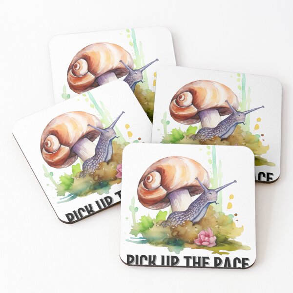 Item preview, Snail Watercolour Pick Up The Pace designed and sold by MTJ-Mushrooms.