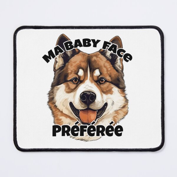 Item preview, My favorite baby face - Akita dog head with French lettering. designed and sold by isaweb.