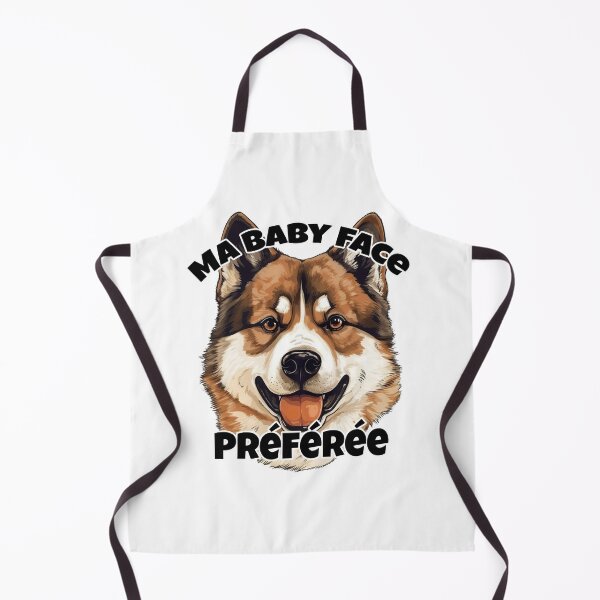 Item preview, My favorite baby face - Akita dog head with French lettering. designed and sold by isaweb.