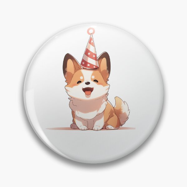 Item preview, Corgi B-day party hat 1 designed and sold by Sara-Design2.