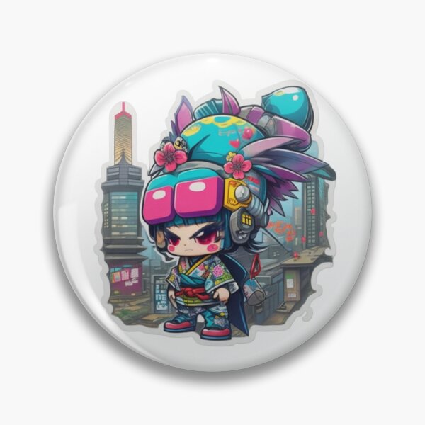 Item preview, Adorable kimono-clad girl radiating stylish charm stickers and more. designed and sold by mefirefire.