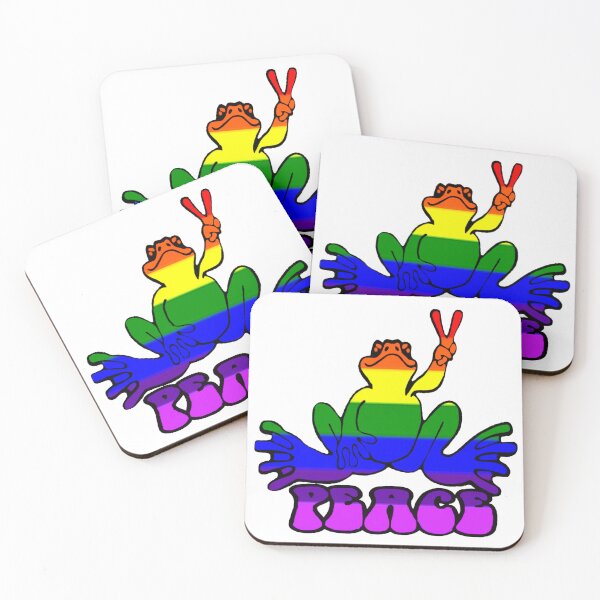 Item preview, Pride Colors Peace Frog  designed and sold by natnat7w.