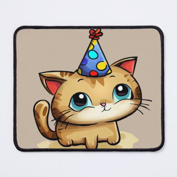 Item preview, Cat in birthday hat designed and sold by FlowFlex.