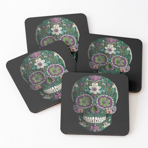 Item preview, Deluxe design made of embroidery skull textile Day of the Dead, Dia de los Muertos designed and sold by Tio-Tecun.