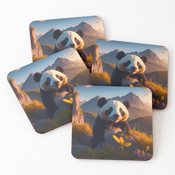 Item preview, Happy Cute Panda Sunshine Mountains designed and sold by CXJStudio.