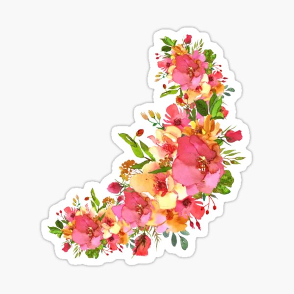 pink classic flowers, sticker pack,flower,Flower stickers for children and  adults Sticker for Sale by CirJan